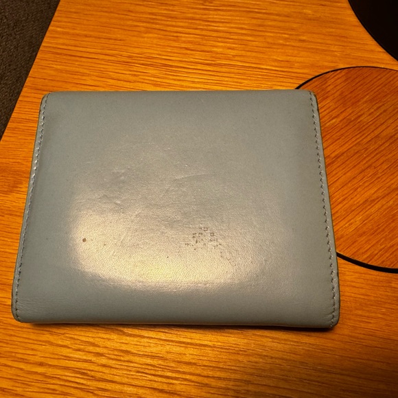 YSL Light Blue Tri Fold Wallet - Picture 8 of 8